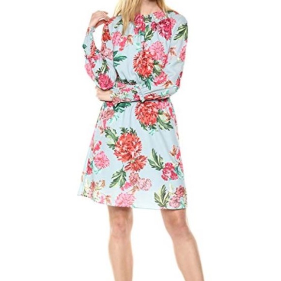 Ella Moon Dresses & Skirts - Beautiful Floral Waist Long Sleeve Mini Dress Sz L